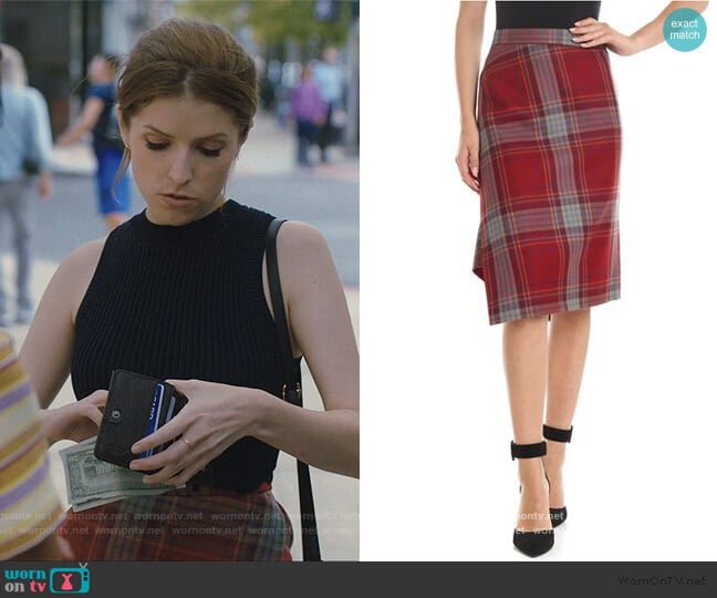 Vivian Westwood Plaid Asymmetric Skirt worn by Darby (Anna Kendrick) on Love Life