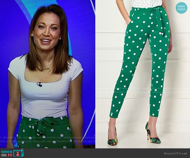 New York & Company Zoey Pants - Eva Mendes Collection worn by Ginger Zee on Good Morning America