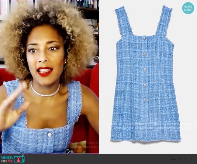 Zara Tweed Dress worn by Amanda Seales on The Real