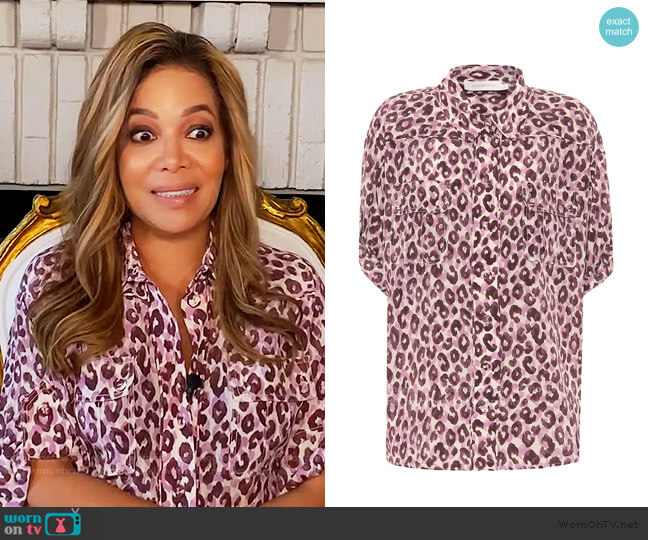 Zimmermann Super Eight silk blouse worn by Sunny Hostin on The View