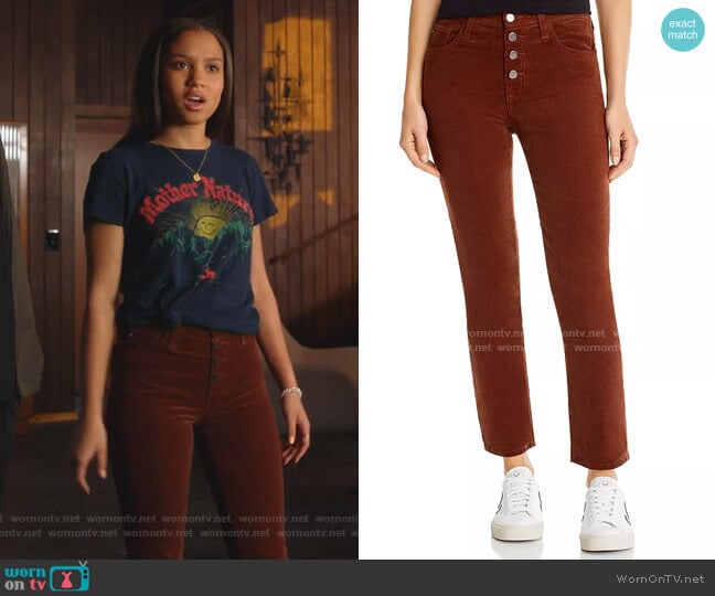 AG Isabelle Straight Corduroy Jeans in Dusty Auburn worn by May Grant (Corinne Massiah) on 9-1-1