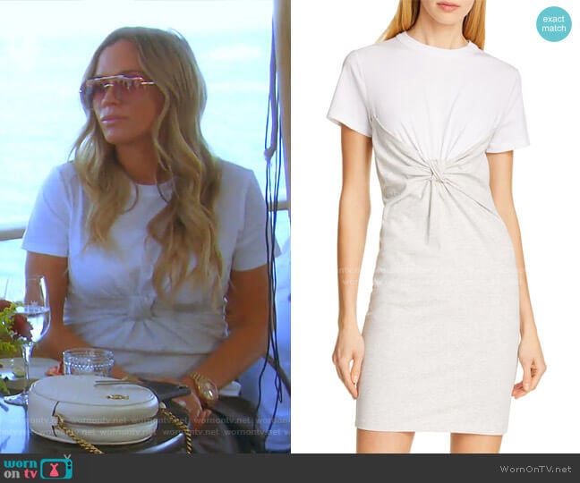 Alexanderwang.t Knot Front High Twist Jersey Dress worn by Teddi Mellencamp Arroyave on The Real Housewives of Beverly Hills