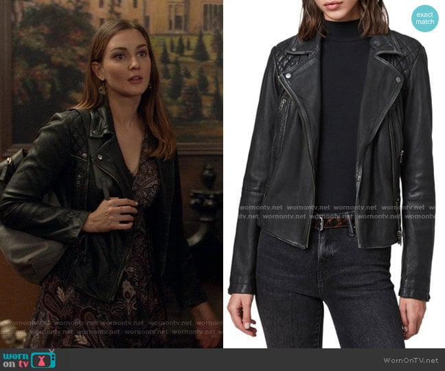 All Saints Leila Scarf Dress worn by Joy Harper (Katherine Barrell) on Good Witch