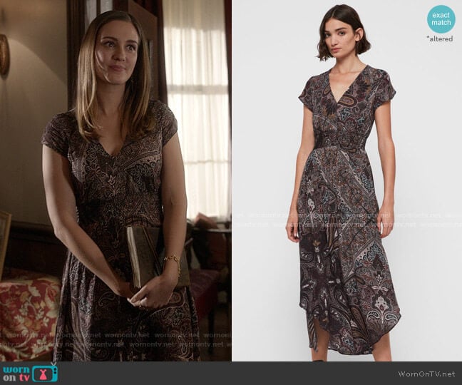 All Saints Cargo Leather Biker Jacket worn by Joy Harper (Katherine Barrell) on Good Witch