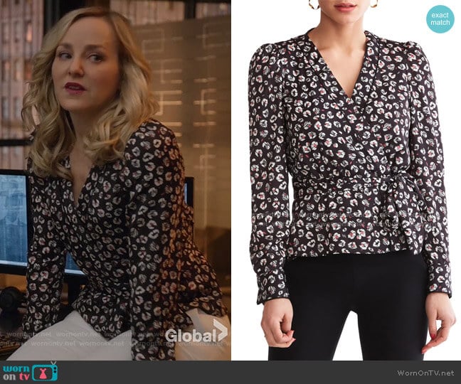 Bailey 44 Marguerite Mini Leopard Top worn by Marissa Morgan (Geneva Carr) on Bull