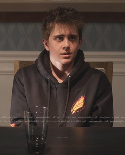Charlie’s black Santa Cruz hoodie on Dead to Me