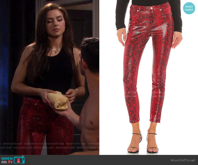 BlankNYC Vegan Leather Firehouse Pant worn by Ciara Brady (Victoria Konefal) on Days of our Lives