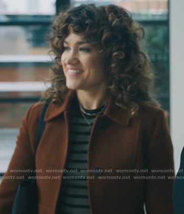 Bonnie’s brown coat on Billions