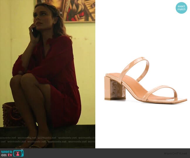 By Far Tanya Sandals worn by Noa Hamilton (Nathalie Kelley) on The Baker and the Beauty