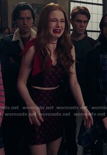 Cheryl’s heart print top and skirt on Riverdale