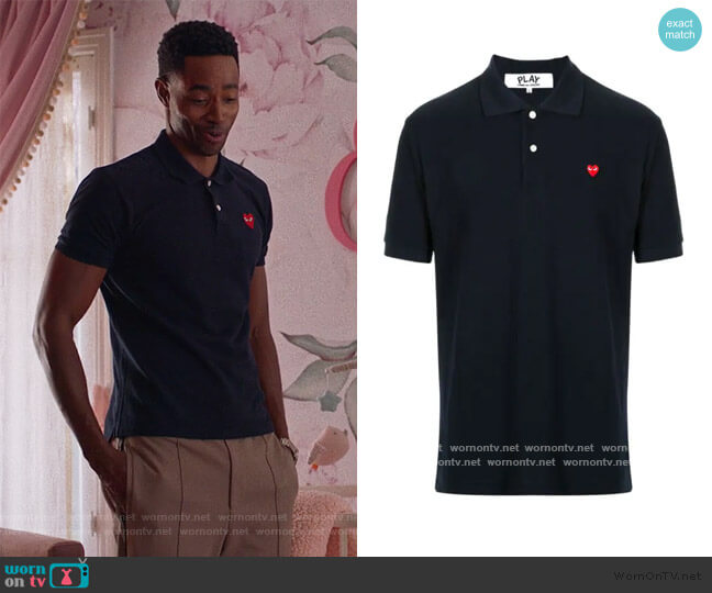 Comme des Gargons branded short-sleeved polo shirt
