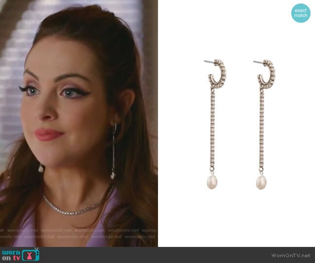 Dannijo Rico Earrings worn by Fallon Carrington (Elizabeth Gillies) on Dynasty