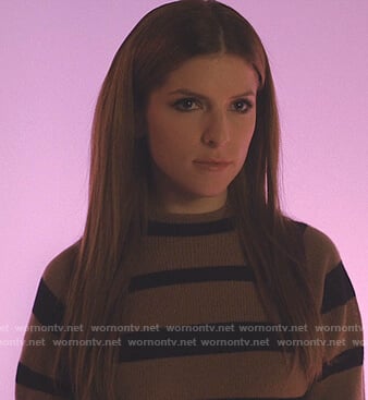 Darby’s beige striped sweater on Love Life
