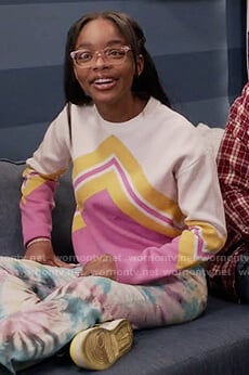Diane’s white chevron sweater on Black-ish