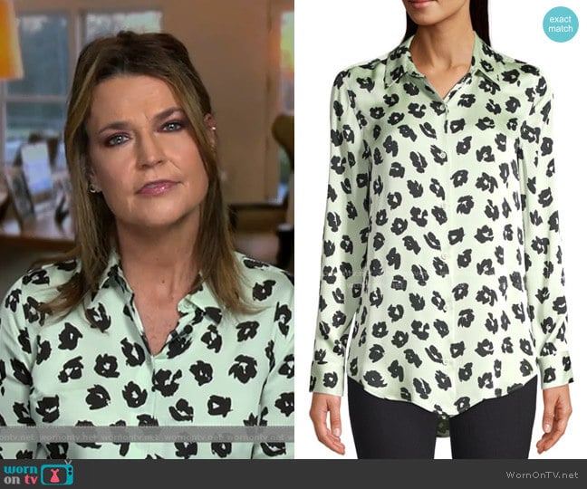 Equipment Essential Floral Blouse worn by Savannah Guthrie on Today