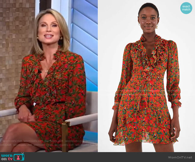 Farm Rio Tucano Paradise Mini Dress worn by Amy Robach on Good Morning America