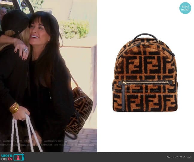 Fendi FF Mini Backpack worn by Kyle Richards on The Real Housewives of Beverly Hills
