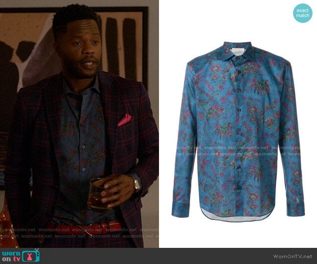 Etro Floral Shirt worn by Jeff Colby (Sam Adegoke) on Dynasty