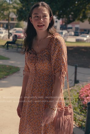 Annie’s floral print tie front dress on Sweet Magnolias