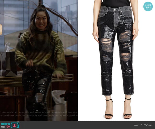 Frame Sequin Jeans worn by Mary Hamilton (Nicole Kang) on Batwoman