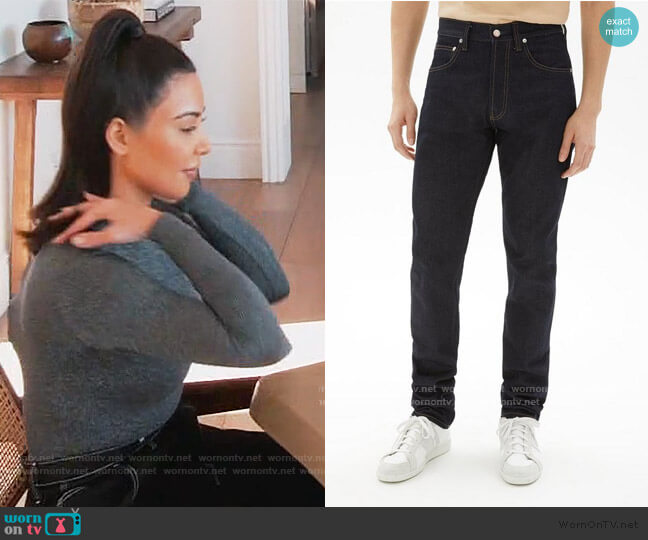Helmut Lang Masc Hi Straight Jeans worn by Kim Kardashian on Keeping Up with the Kardashians
