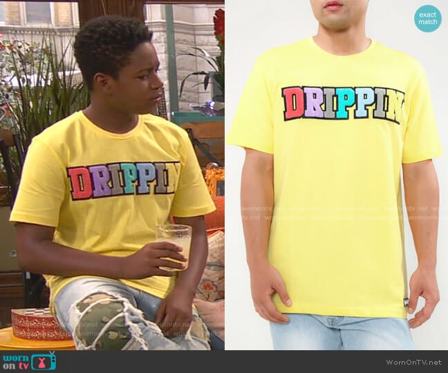 Hudson Drippin Varsity Shirt worn by Booker Baxter (Issac Ryan Brown) on Ravens Home