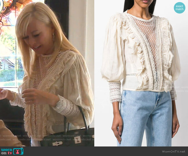 Isabel Marant Rosen Top worn by Sutton Stracke on The Real Housewives of Beverly Hills