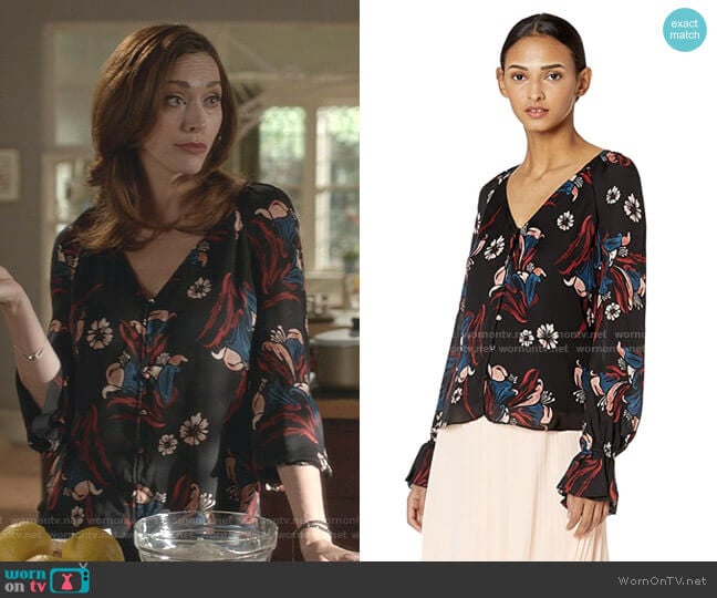 Joie Boyana Top worn by Abigail Pershing (Sarah Power) on Good Witch