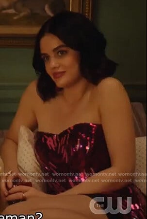 Katy’s sequin strapless top on Katy Keene