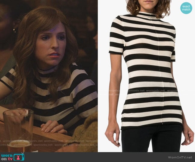 Khaite Nidia Striped Knit Top worn by Darby (Anna Kendrick) on Love Life