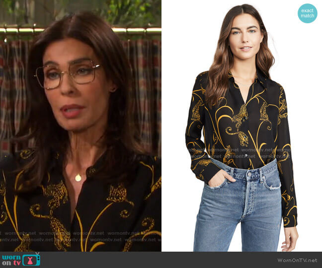 L'Agence Nina Blouse worn by Hope Williams (Kristian Alfonso) on Days of our Lives