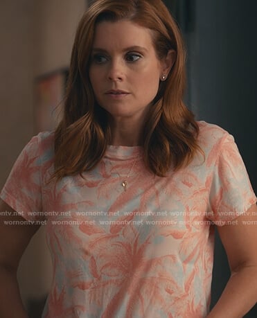Maddie’s palm tree print tee on Sweet Magnolias