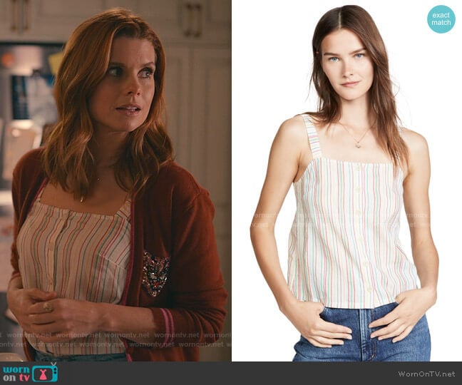 Madewell Button Front Cami Tank worn by Maddie Townsend (JoAnna Garcia Swisher) on Sweet Magnolias