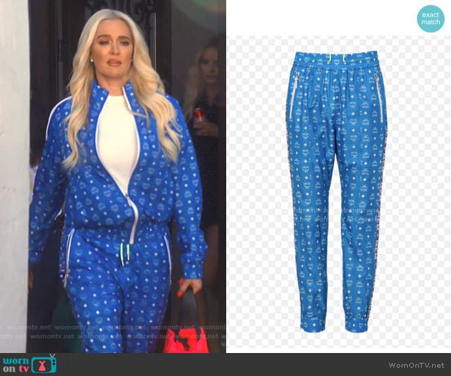 MCM Joggers in Monogram Nylon worn by Erika Jayne on The Real Housewives of Beverly Hills