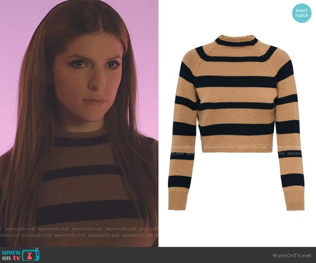 Miu Miu Striped Mock Neck Jumper worn by Darby (Anna Kendrick) on Love Life