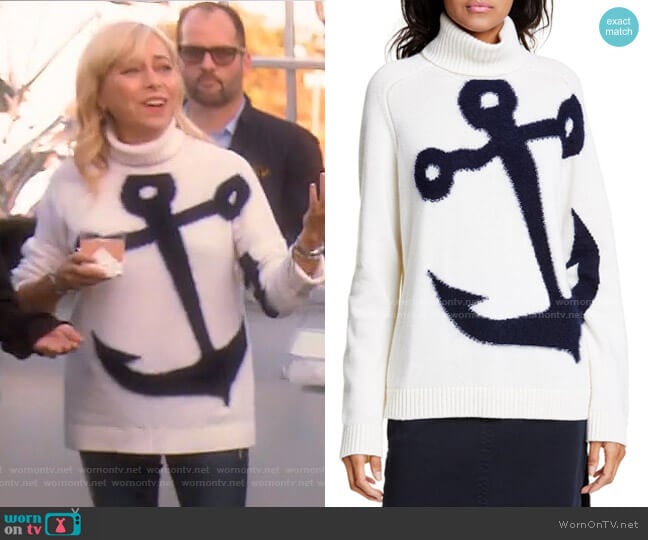 No.21 Anchor Wool & Mohair Blend Sweater worn by Sutton Stracke on The Real Housewives of Beverly Hills
