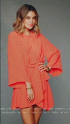 Noa’s red tie waist dress on The Baker and the Beauty
