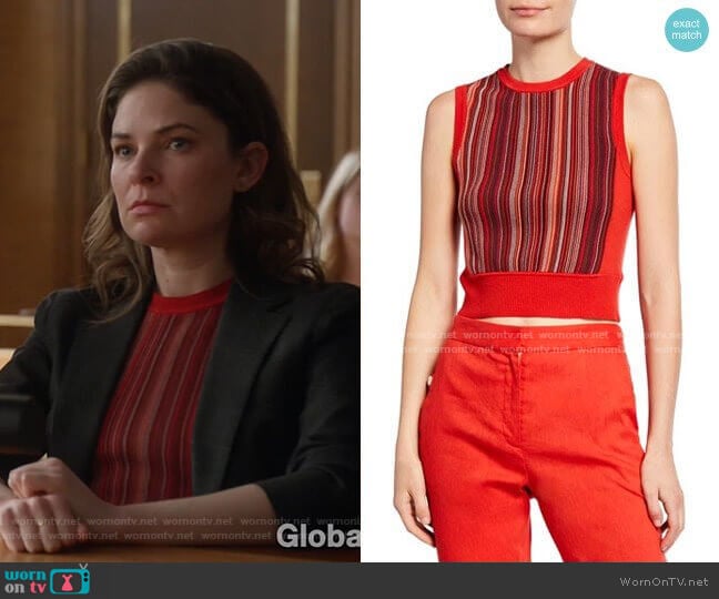Rag & Bone Lisse Knit Tank Top worn by Taylor Rentzel (MacKenzie Meehan) on Bull