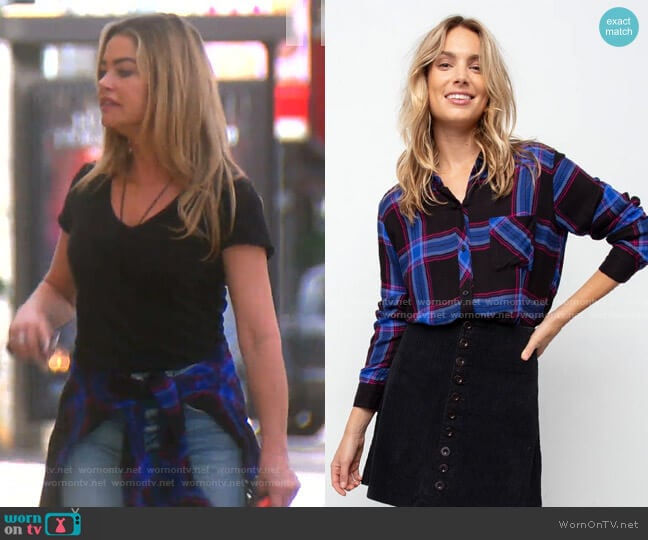 Rails Hunter Shirt worn by Denise Richards on The Real Housewives of Beverly Hills