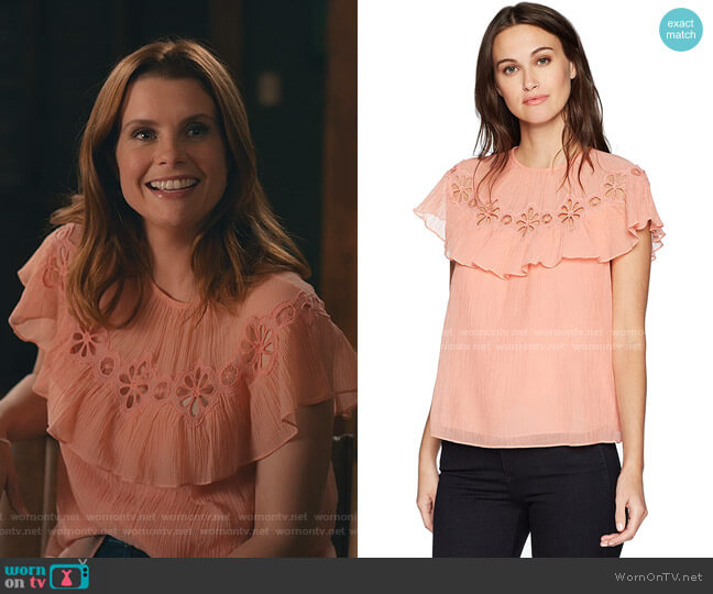 Rebecca Taylor Short Sleeve Pinwheel Top worn by Maddie Townsend (JoAnna Garcia Swisher) on Sweet Magnolias