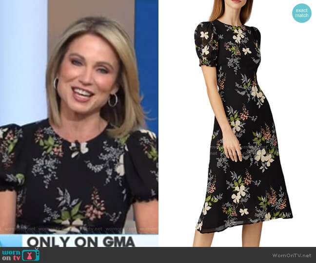 Reformation Floral Lee Dress worn by Amy Robach on Good Morning America