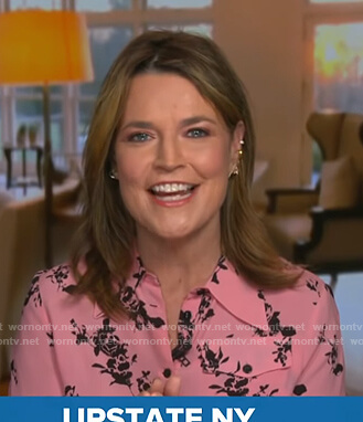 Savannah’s pink floral blouse on Today