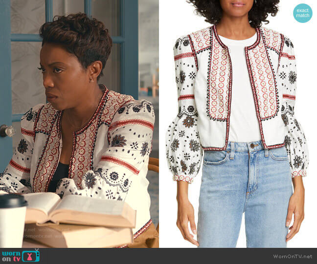 Veronica Beard Shilin Jacket worn by Helen Decatur (Heather Headley) on Sweet Magnolias