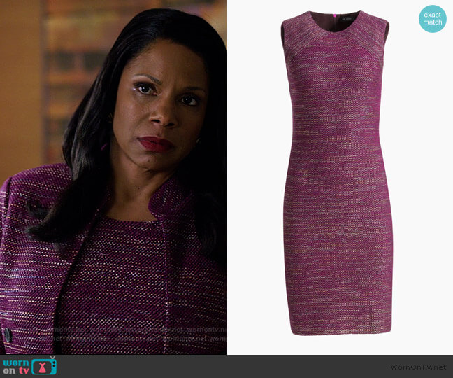 St. John Ombre Ribbon Tweed Dress worn by Liz Reddick-Lawrence (Audra McDonald) on The Good Fight