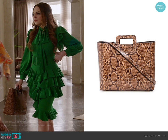 Staud Shirley Bag worn by Fallon Carrington (Elizabeth Gillies) on Dynasty