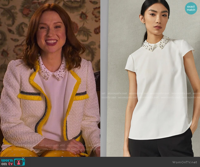 Ted Baker Jaylen Top worn by Kimmy Schmidt (Ellie Kemper) on Unbreakable Kimmy Schmidt