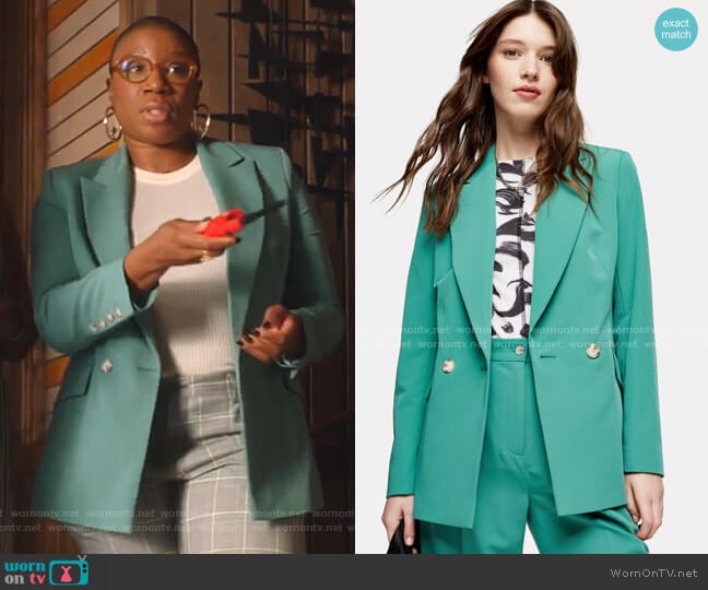 Topshop Double Breasted Blazer worn by Henrietta Wilson (Aisha Hinds) on 9-1-1