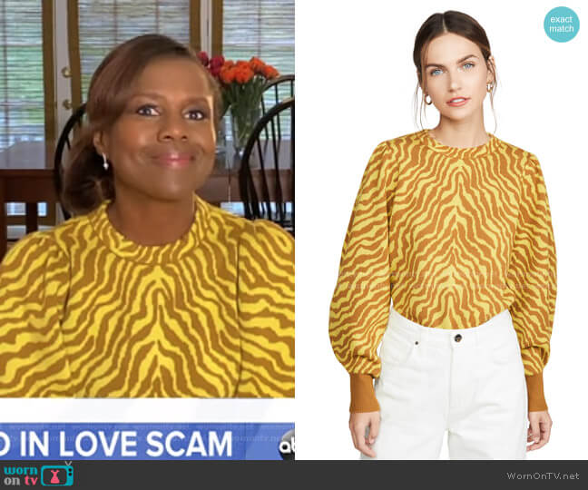 Ulla Johnson Massey Pullover worn by Deborah Roberts on Good Morning America