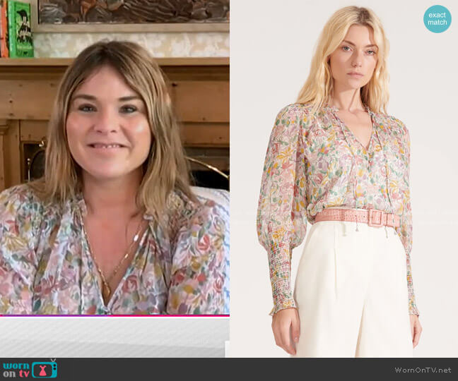 Veronica Beard Jaz Blouse worn by Jenna Bush Hager on Today