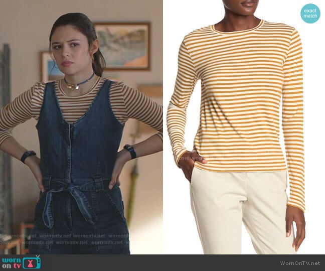 Vince Striped Long Sleeve T-Shirt worn by Nia Nal (Nicole Maines) on Supergirl